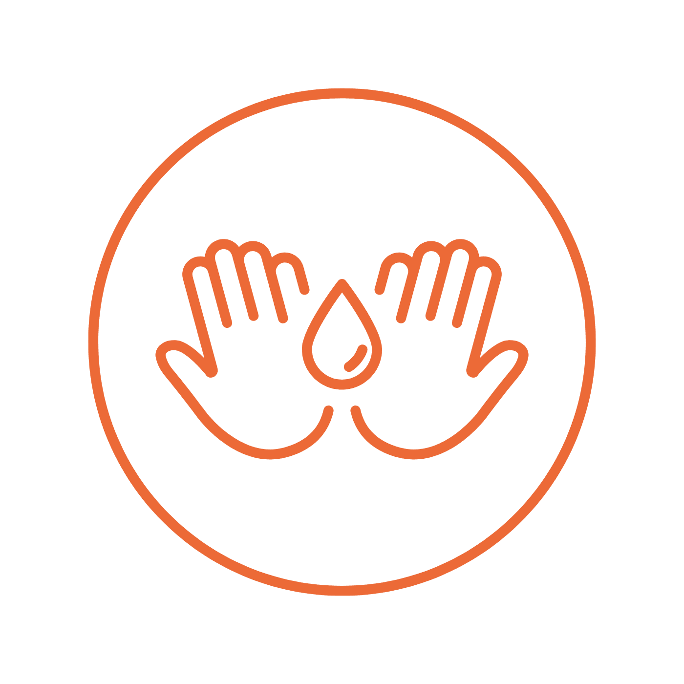 Embracing affordable health solutions, hands hold an essential oil droplet in an orange halo