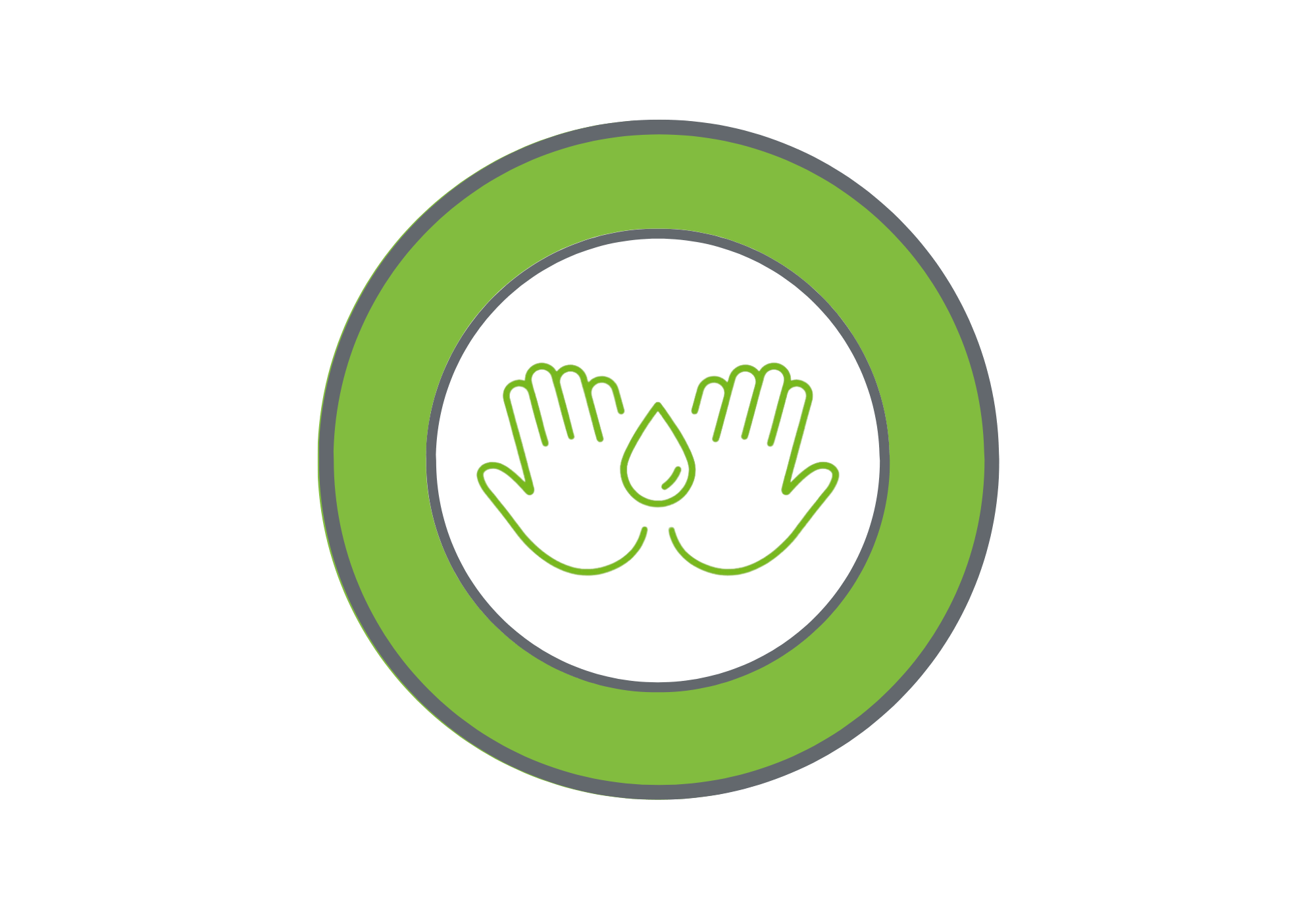 An image of two palms holding an essential oil drop, representing Ayurblooms' commitment to affordable health products without MLM markups, ensuring direct access to wellness for everyone.